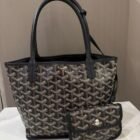 Goyard Mini Anjou Tote, Black, detail 1