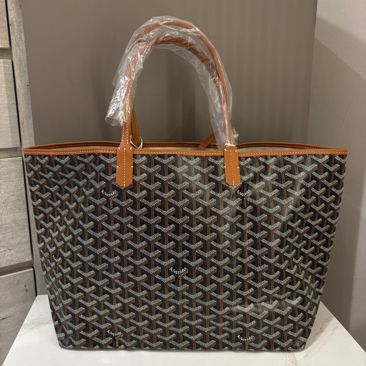 goyard-saint-louis-pm-tan-hero-photo Goyard Saint Louis PM, Tan, Canvas / Leather Trim