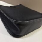 Hermes Evelyne Mini Black Epsom bag, corner detail