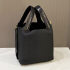 Hermès Picotin 18 Touch, Black, Clemence / Alligator, Gold Hardware